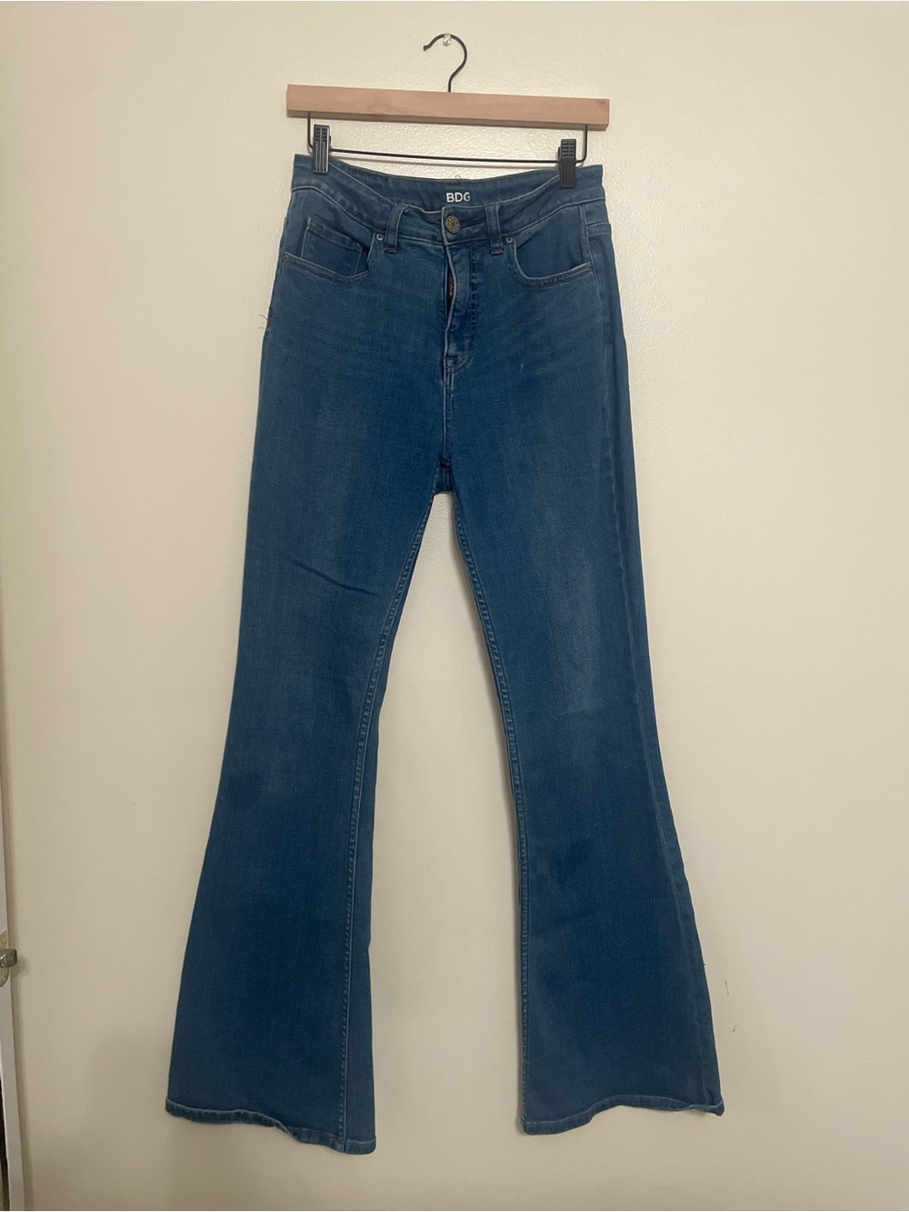 BDG Medium Blue High-Rise Flared Bootcut Jeans